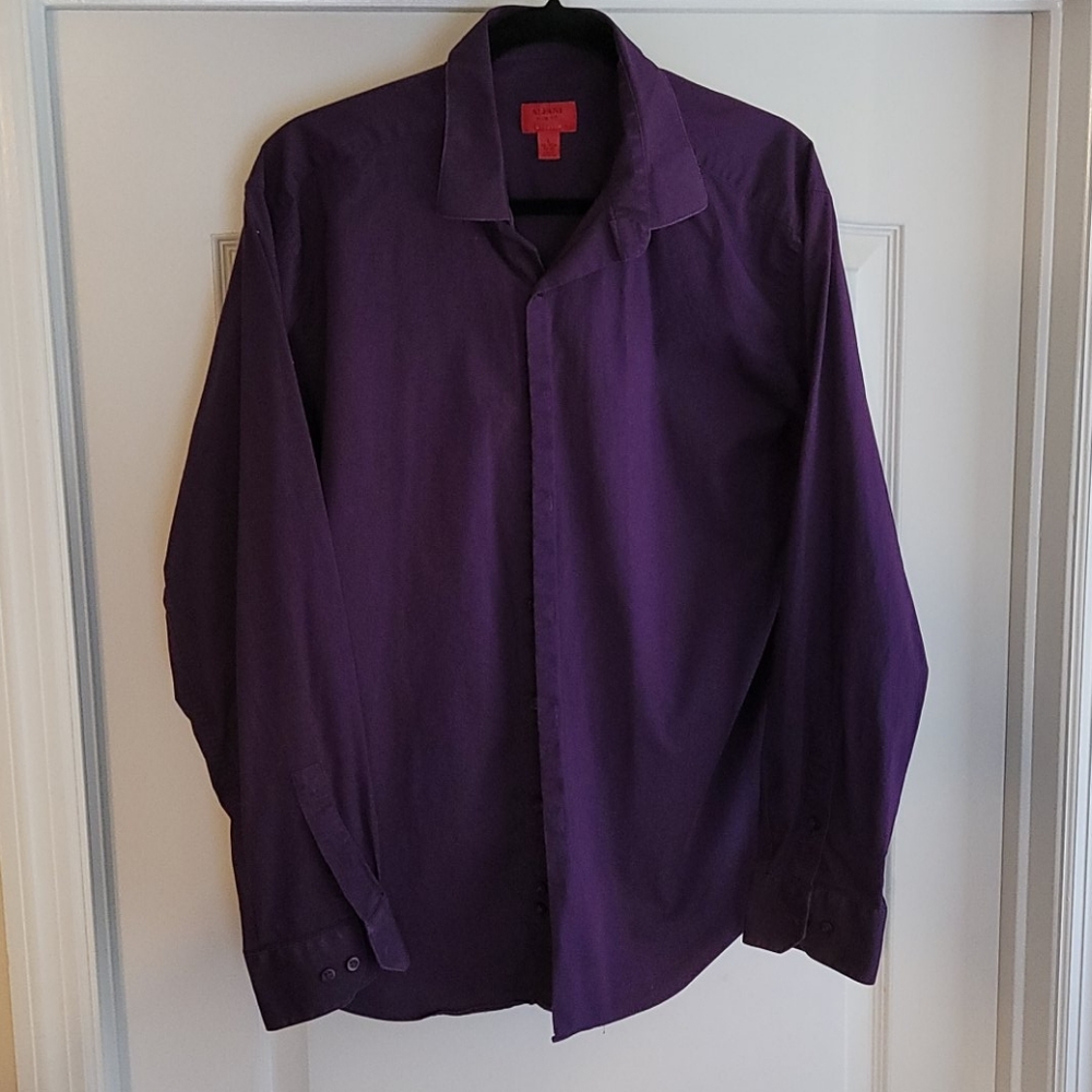 Alfani Purple Long Sleeve Shirt